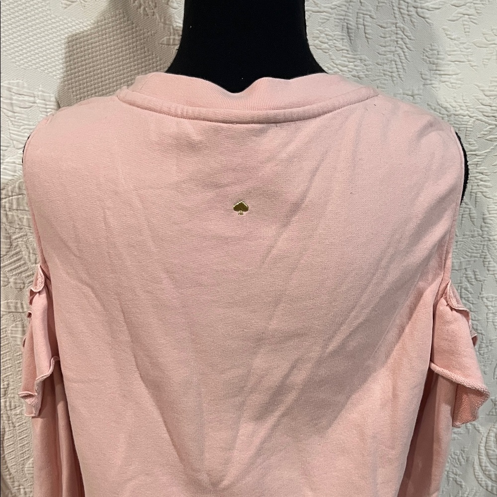 Kate Spade Cold Shoulder Ruffle Sweatshirt, size medium‎ - Picture 8 of 14